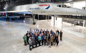 Procentia User Group Bristol 2024 - group photograph in front of Concorde